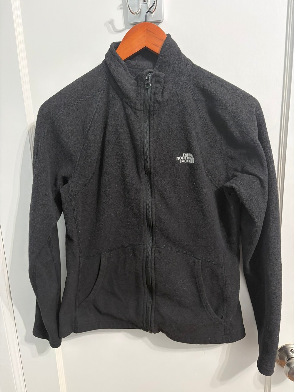 The North Face Zip Fleece Jacket Women's M Black Microfleece